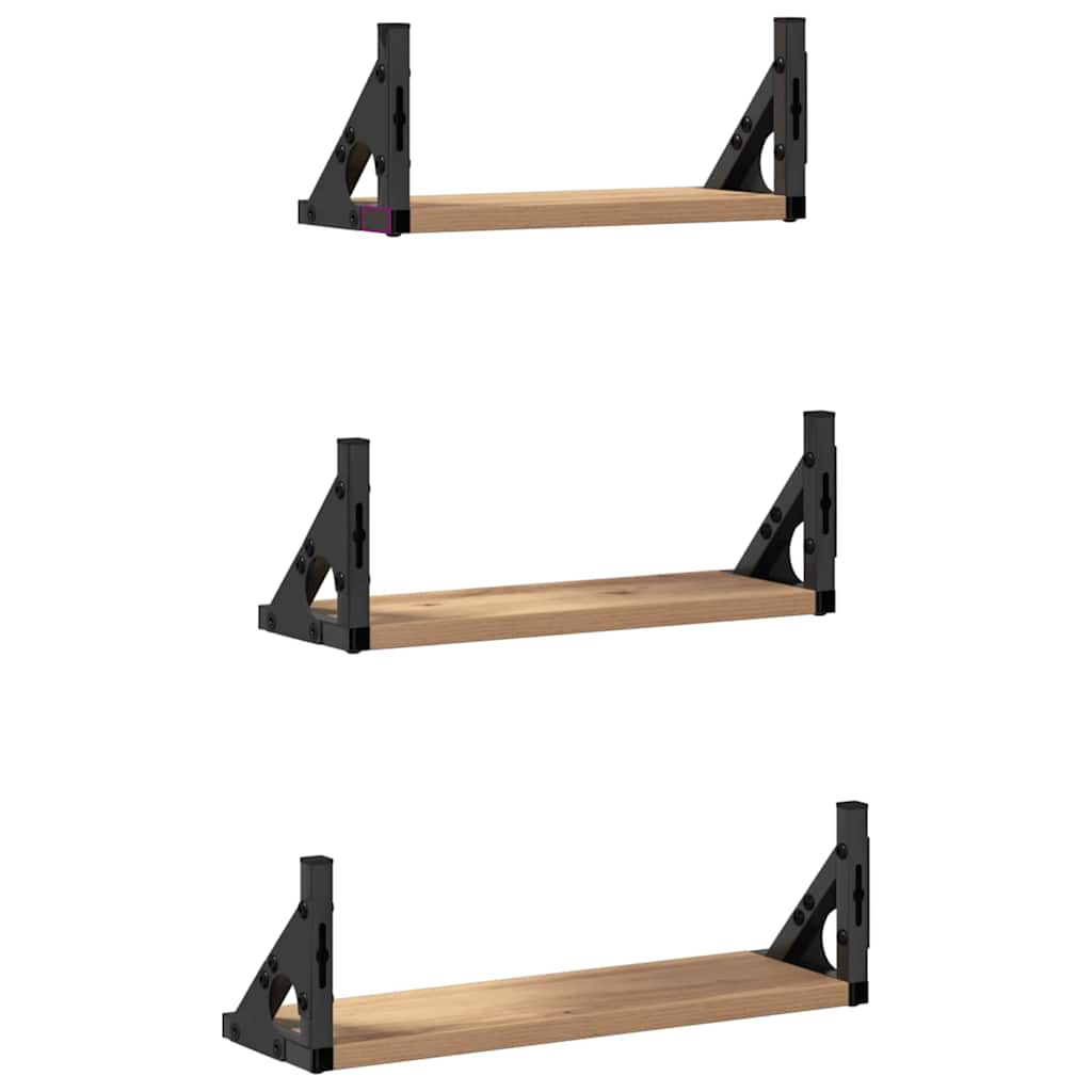 Ensemble d'étagères murales avec étagère 3 pcs chêne artisanal