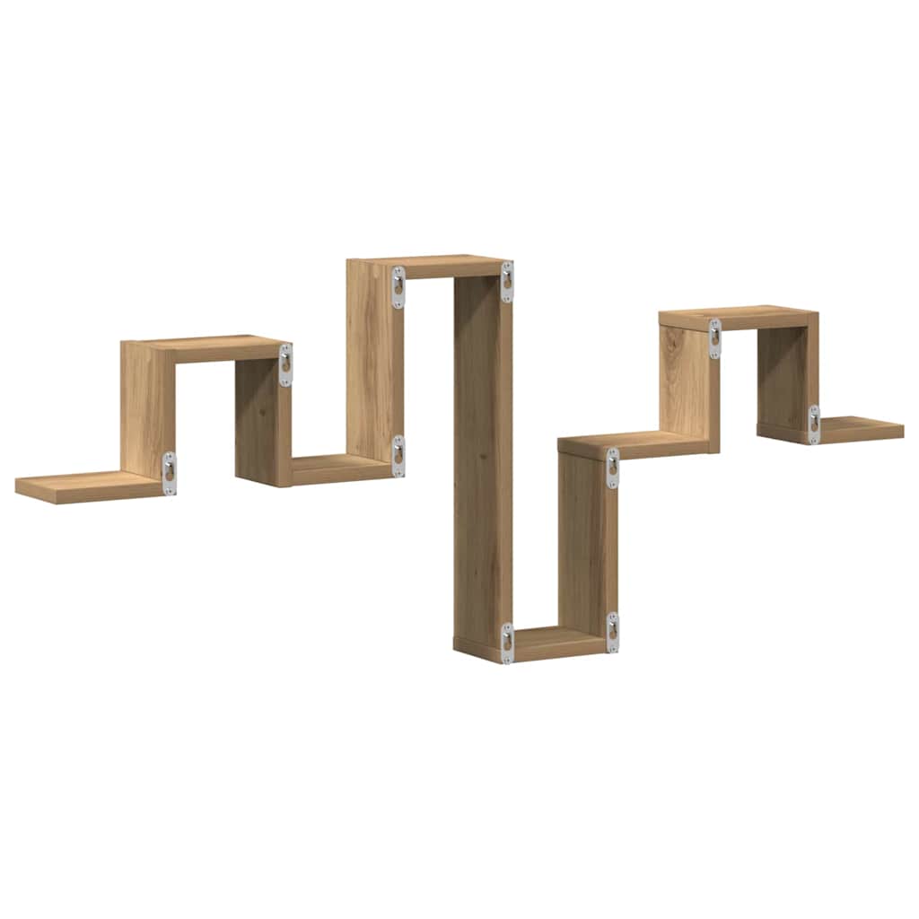 Étagère Murale avec étagère chêne artisanal 104.5 x 10 x 43 cm