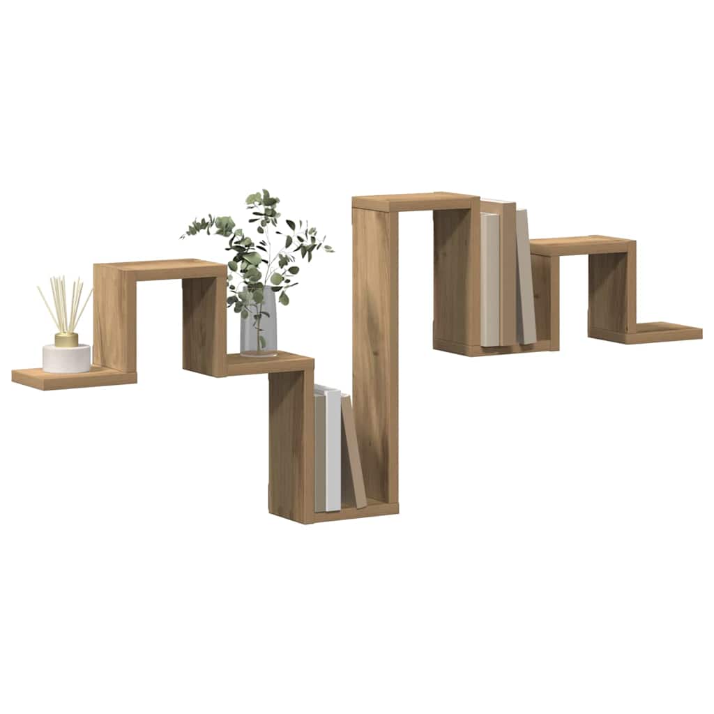 Étagère Murale avec étagère chêne artisanal 104.5 x 10 x 43 cm