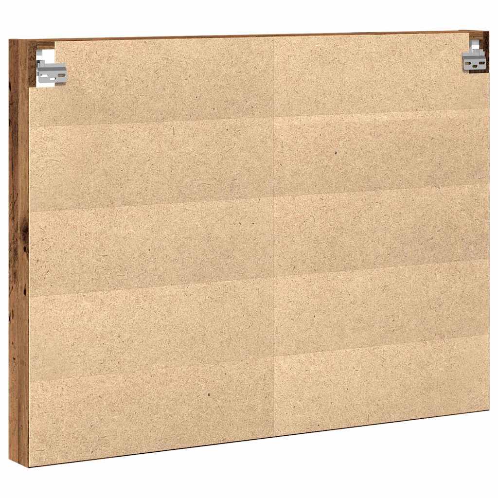 Cabinet d'Affichage avec étagère Bois Ancien 100 x 8.5 x 75 cm