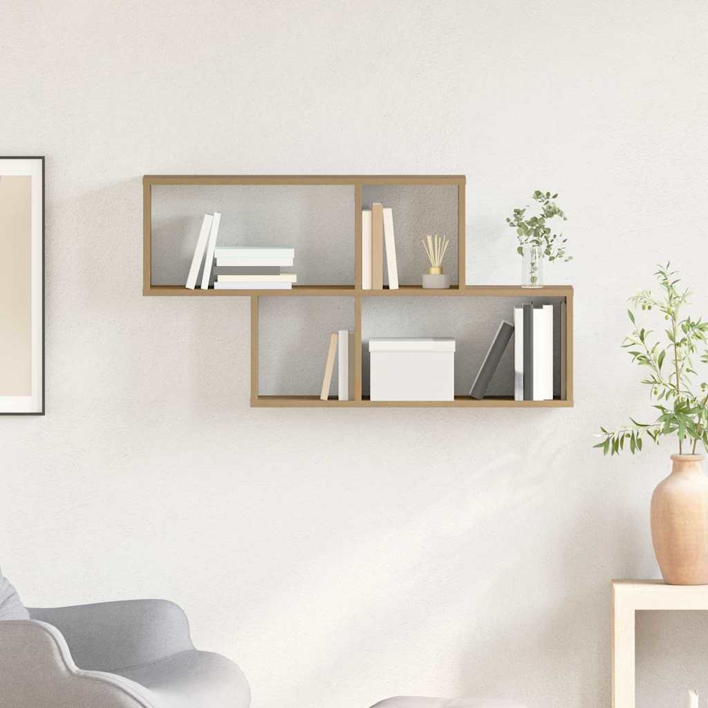Étagère Murale avec étagère chêne artisanal 100 x 20 x 53 cm