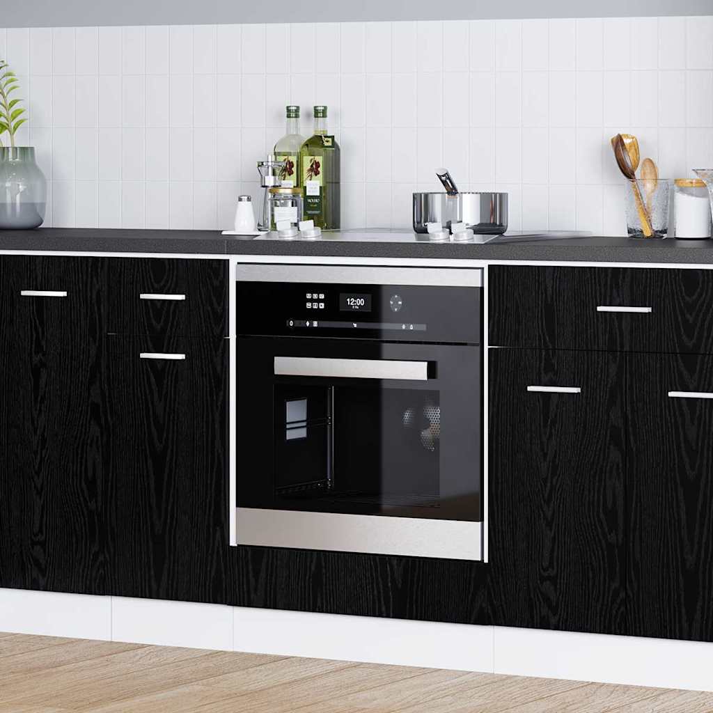 Armoire de four Chêne noir 60 x 46 x 81.5 cm Bois d'ingénierie