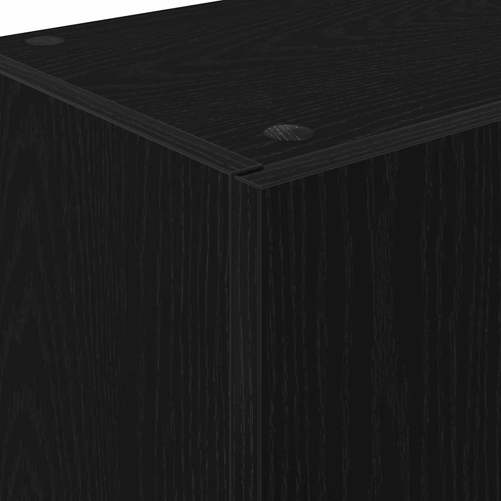 Meuble de cuisine avec tiroir Chêne noir Bois d'ingénierie