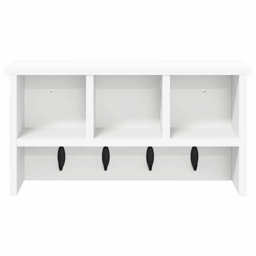 Porte-manteau mural Blanc 50 x 16 x 26 cm Bois d'ingénierie