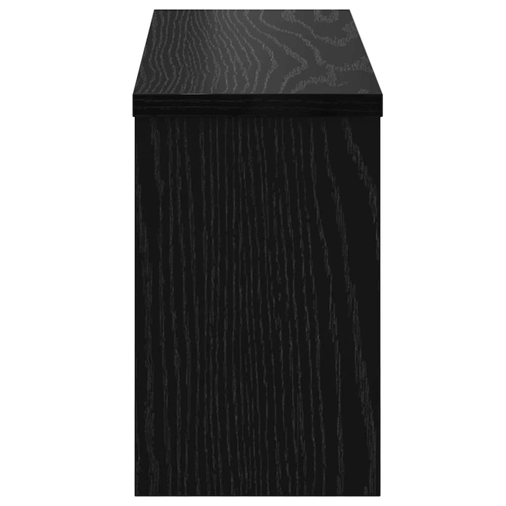 Porte-manteau mural avec étagère Chêne noir 50 x 16 x 26 cm