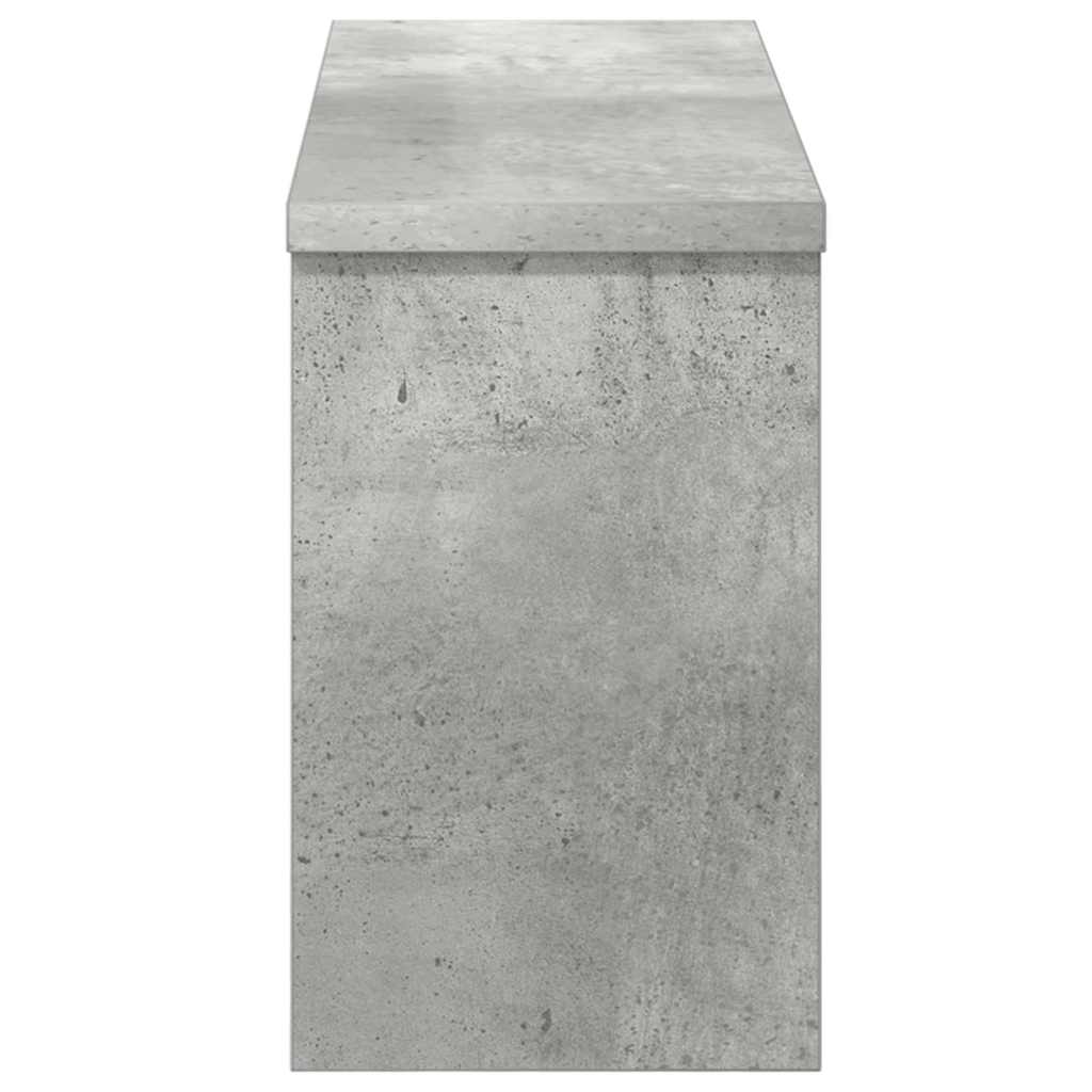 Porte-manteau mural avec étagère Gris béton 50 x 16 x 26 cm