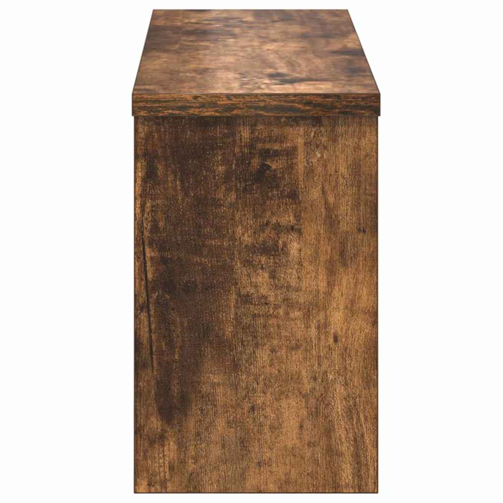 Porte-manteau mural avec étagère Chêne fumé 50 x 16 x 26 cm