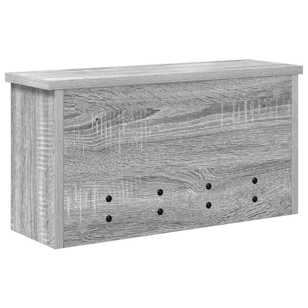 Porte-manteau mural avec étagère Sonoma gris 50 x 16 x 26 cm