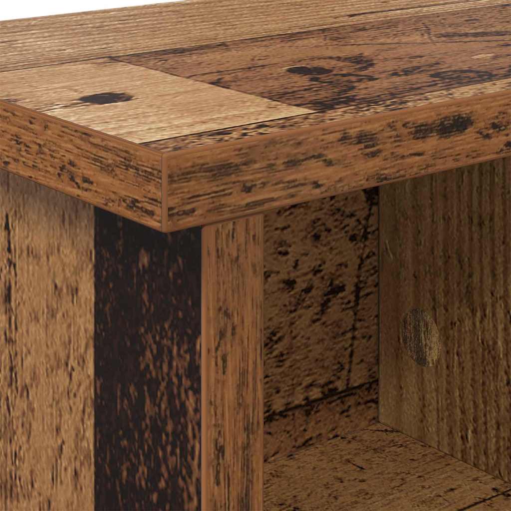 Porte-manteau mural avec étagère Bois ancien 50 x 16 x 26 cm