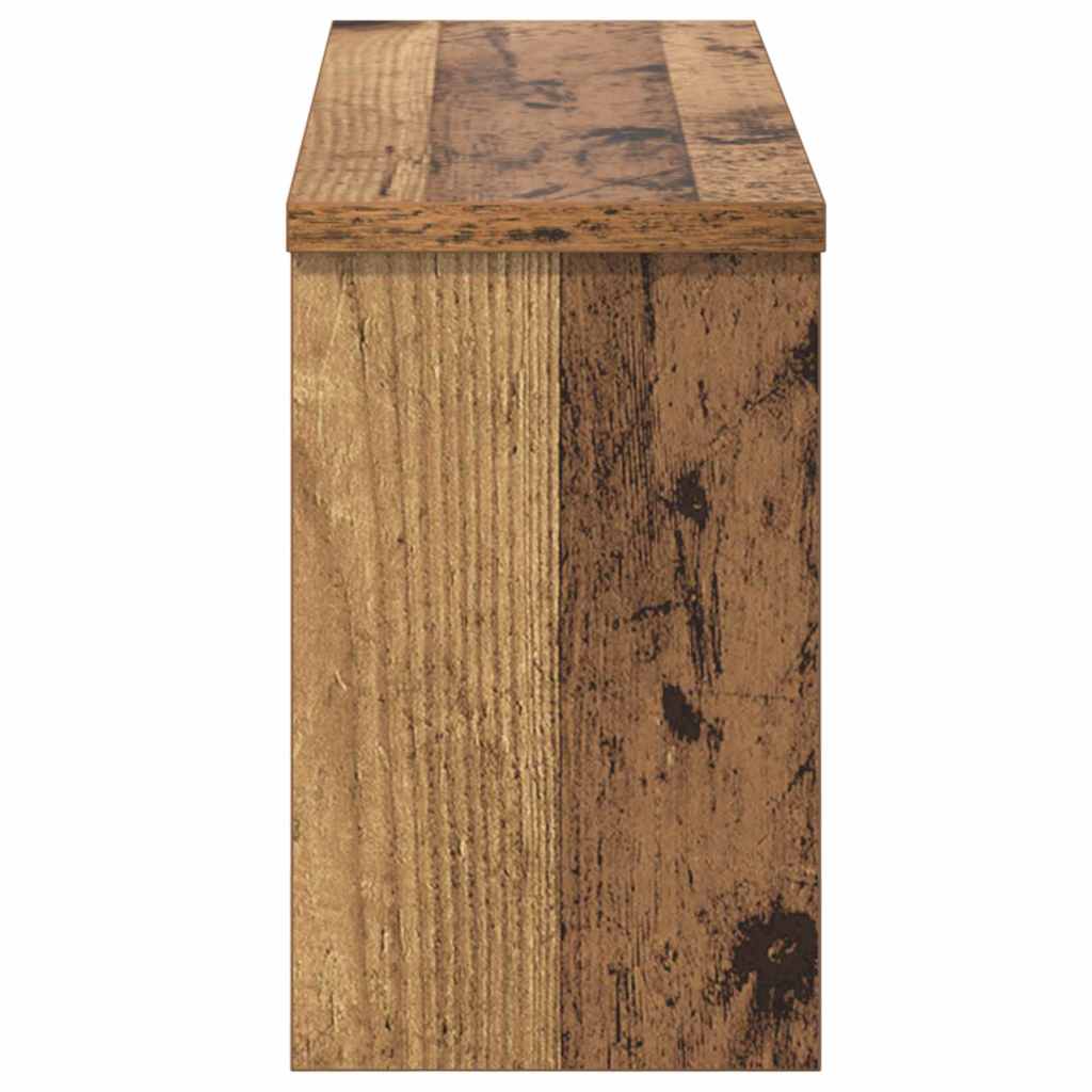 Porte-manteau mural avec étagère Bois ancien 50 x 16 x 26 cm