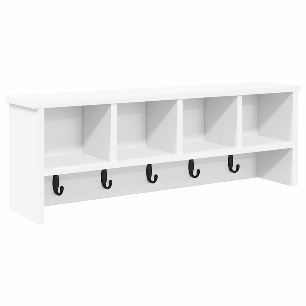 Porte-manteau mural Blanc 75 x 16 x 26 cm Bois d'ingénierie