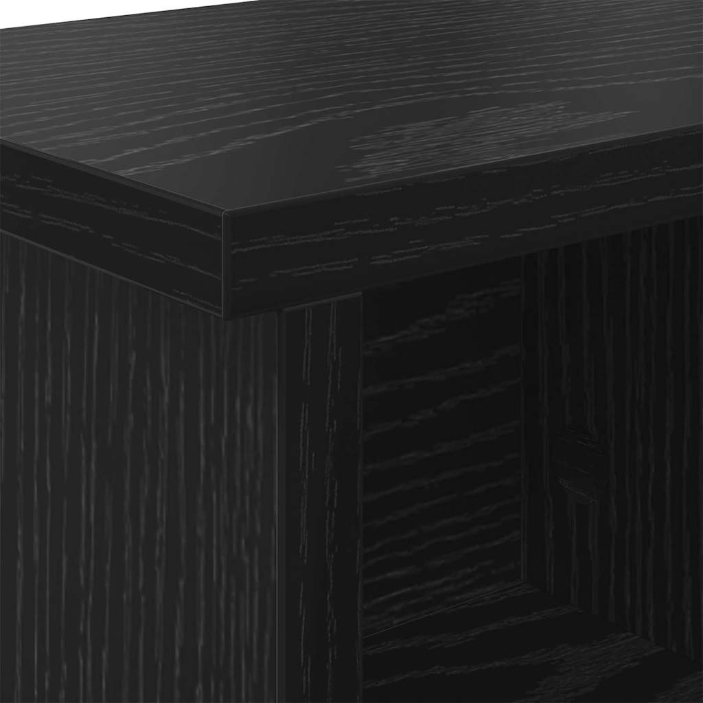 Porte-manteau mural avec étagère Chêne noir 75 x 16 x 26 cm