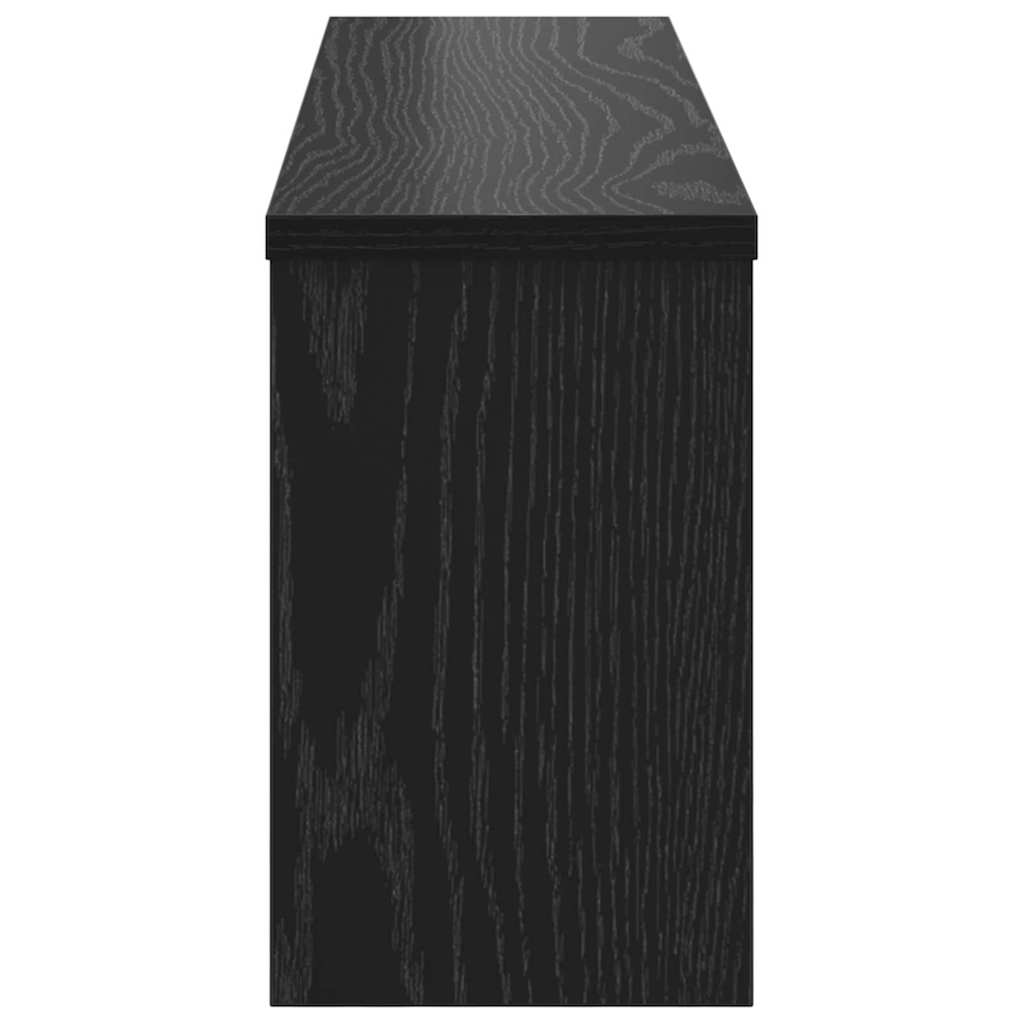 Porte-manteau mural avec étagère Chêne noir 75 x 16 x 26 cm