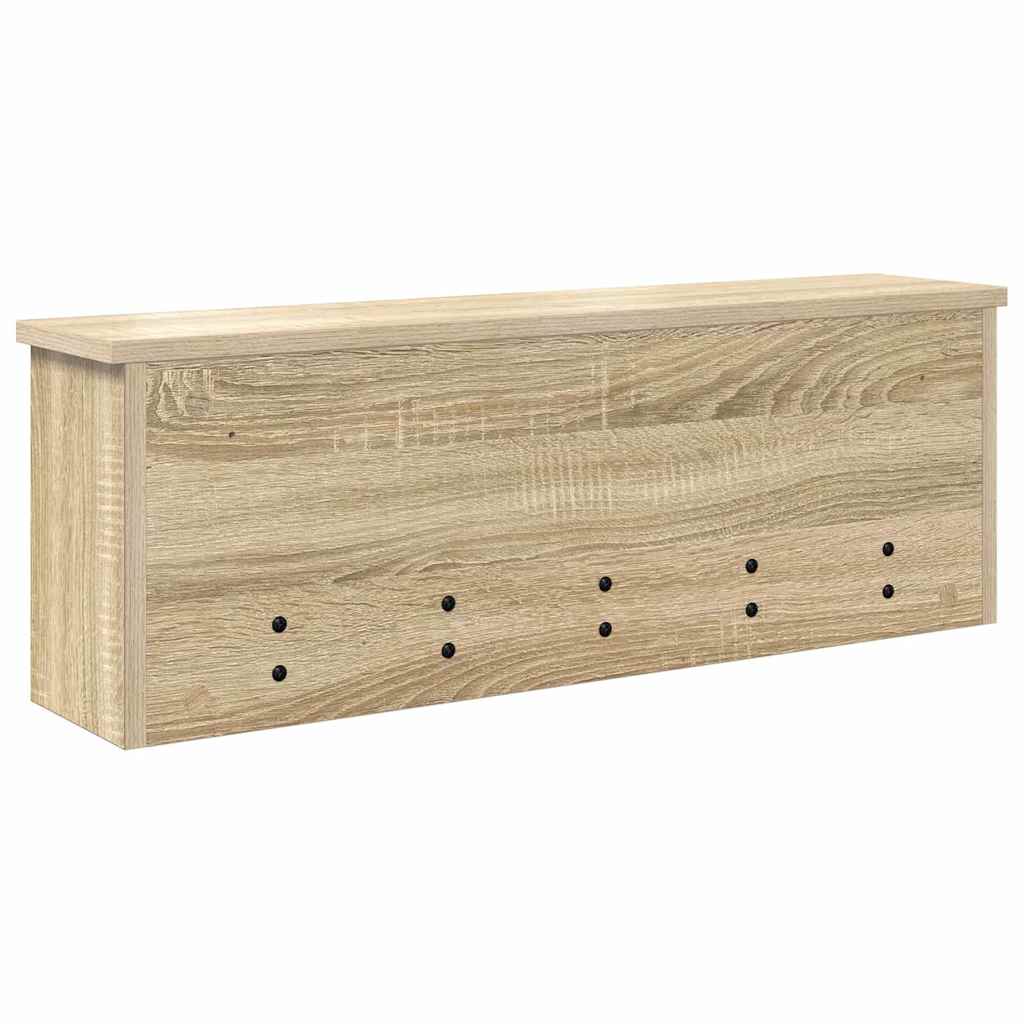 Porte-manteau mural avec étagère Chêne sonoma 75 x 16 x 26 cm