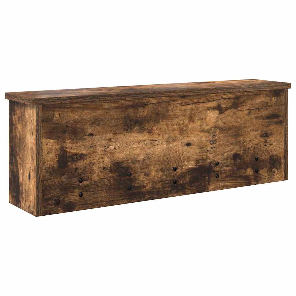 Porte-manteau mural avec étagère Chêne fumé 75 x 16 x 26 cm