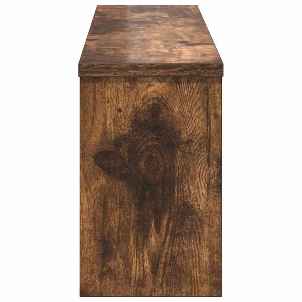 Porte-manteau mural avec étagère Chêne fumé 75 x 16 x 26 cm