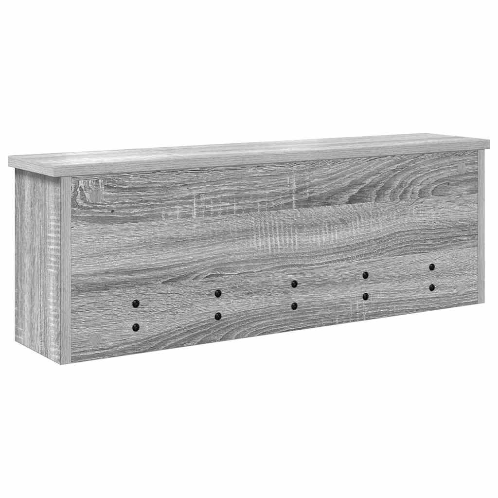 Porte-manteau mural avec étagère Sonoma gris 75 x 16 x 26 cm