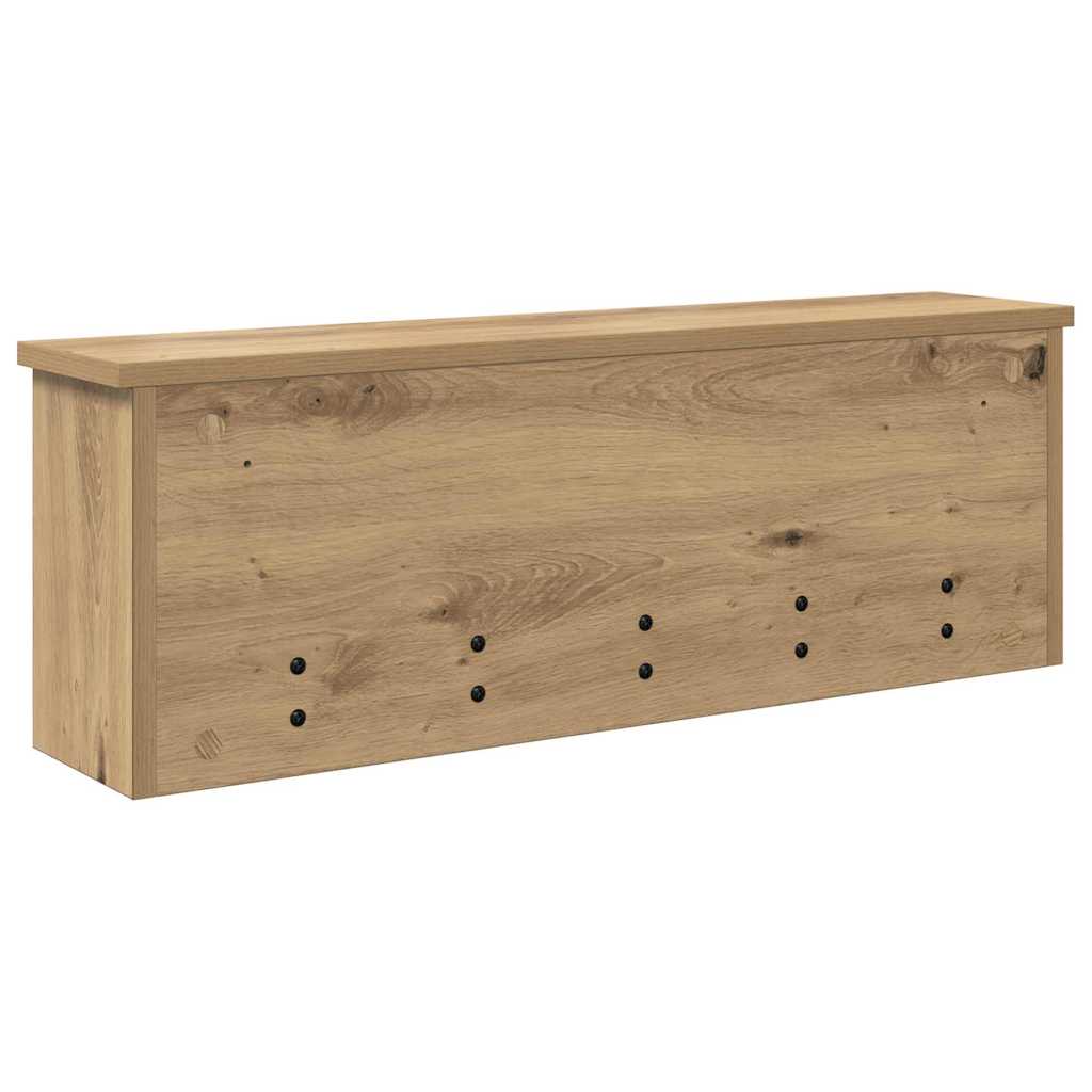 Porte-manteau mural chêne artisanal 75 x 16 x 26 cm
