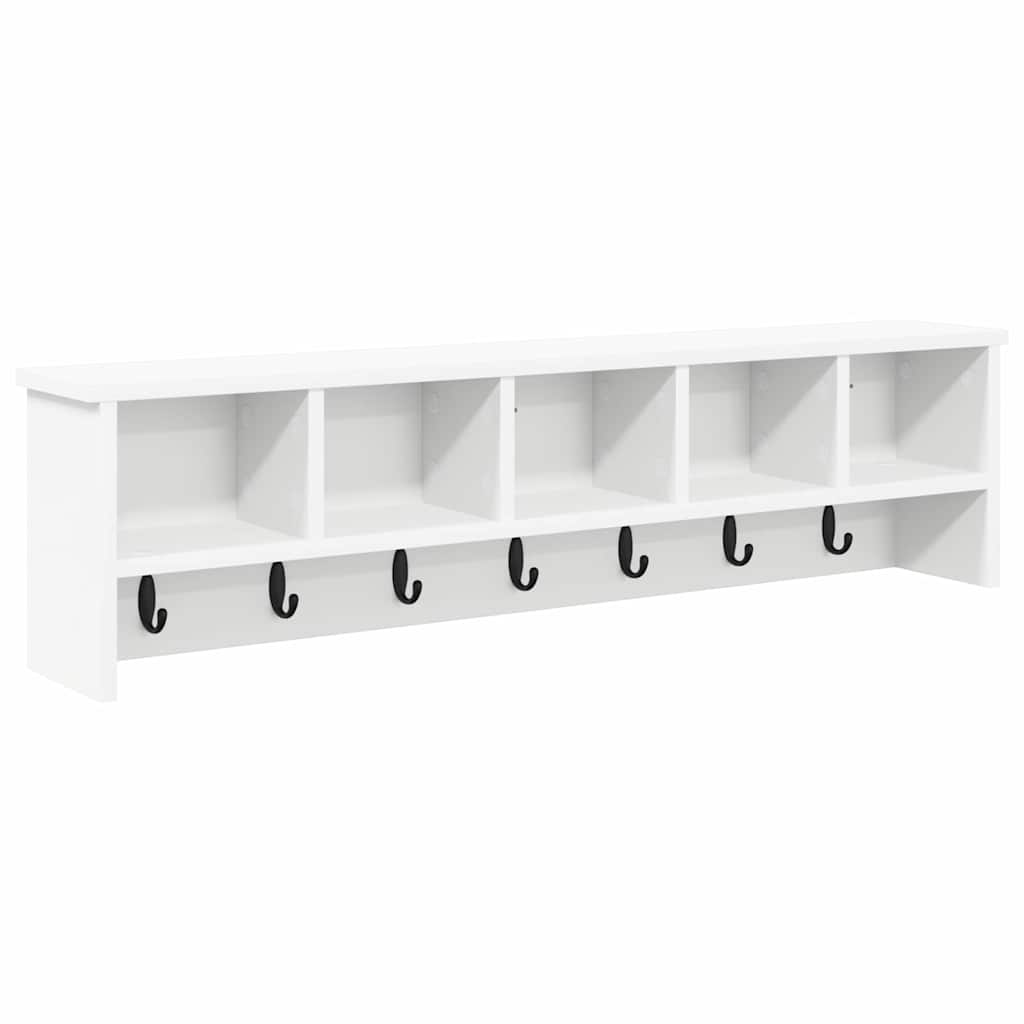 Porte-manteau mural Blanc 100 x 16 x 26 cm Bois d'ingénierie