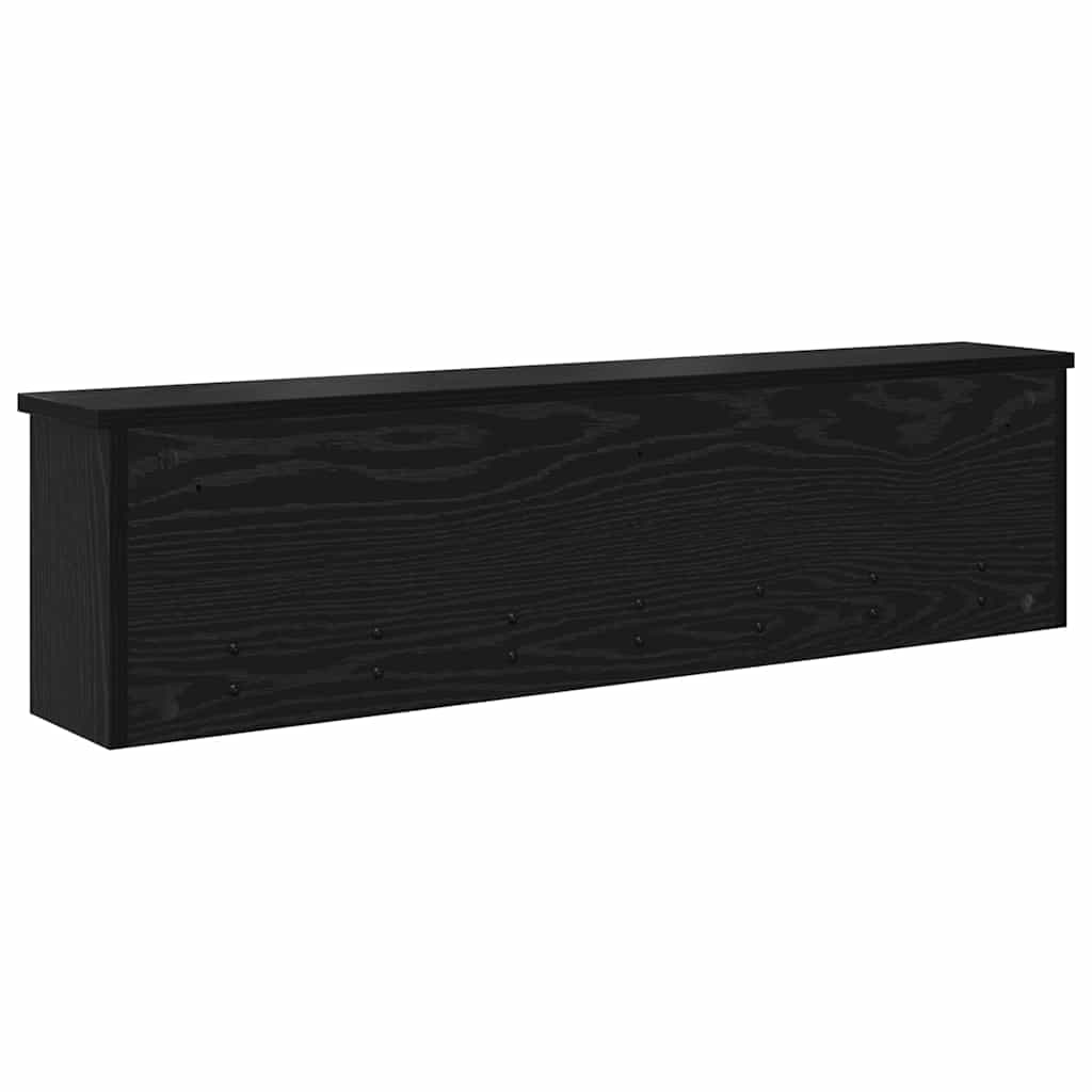 Porte-manteau mural avec étagère Chêne noir 100 x 16 x 26 cm