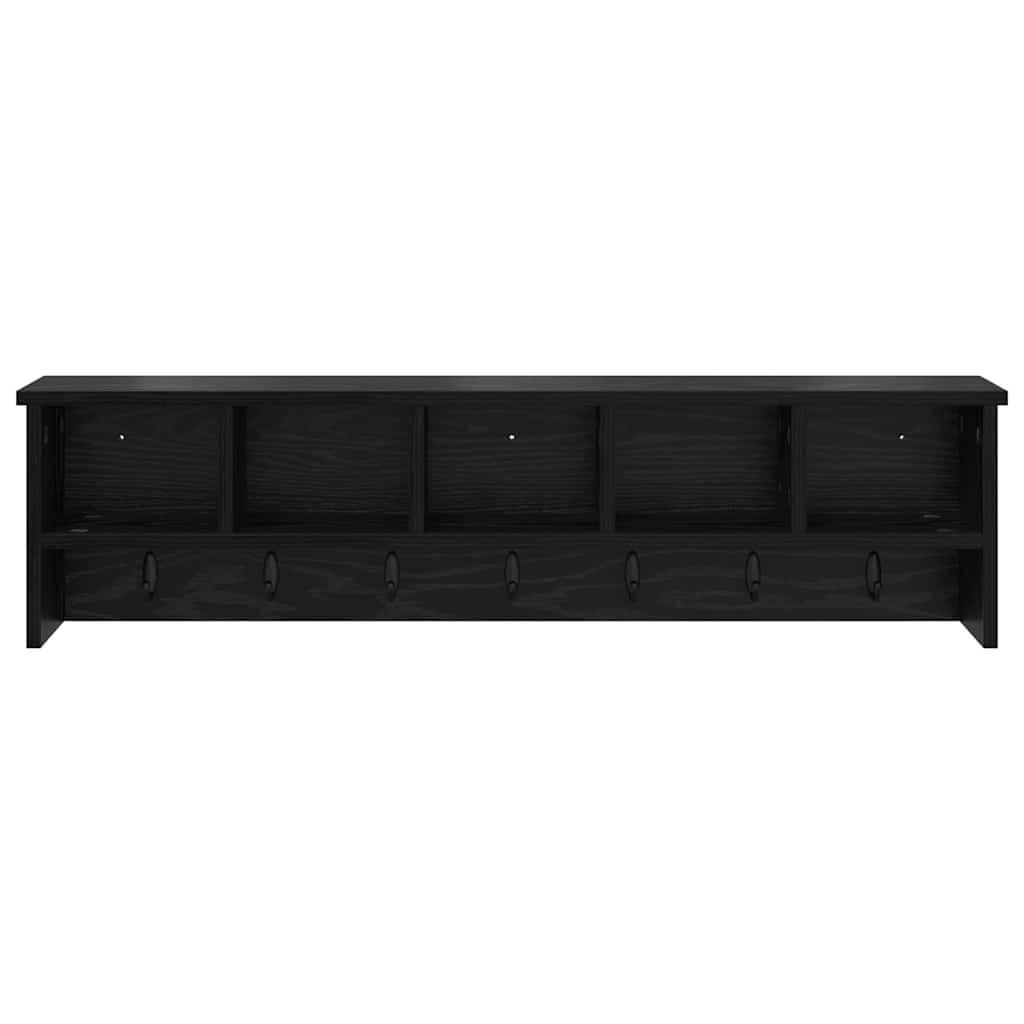 Porte-manteau mural avec étagère Chêne noir 100 x 16 x 26 cm