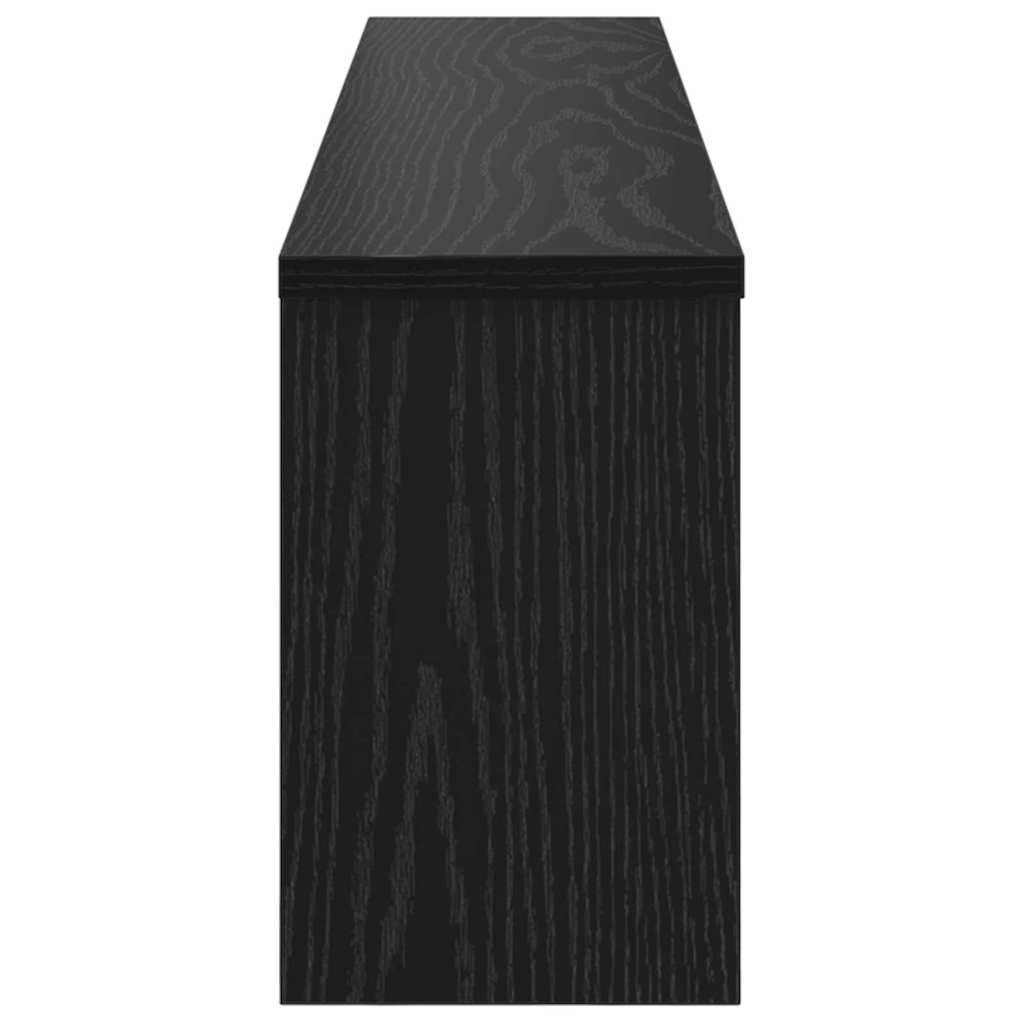 Porte-manteau mural avec étagère Chêne noir 100 x 16 x 26 cm