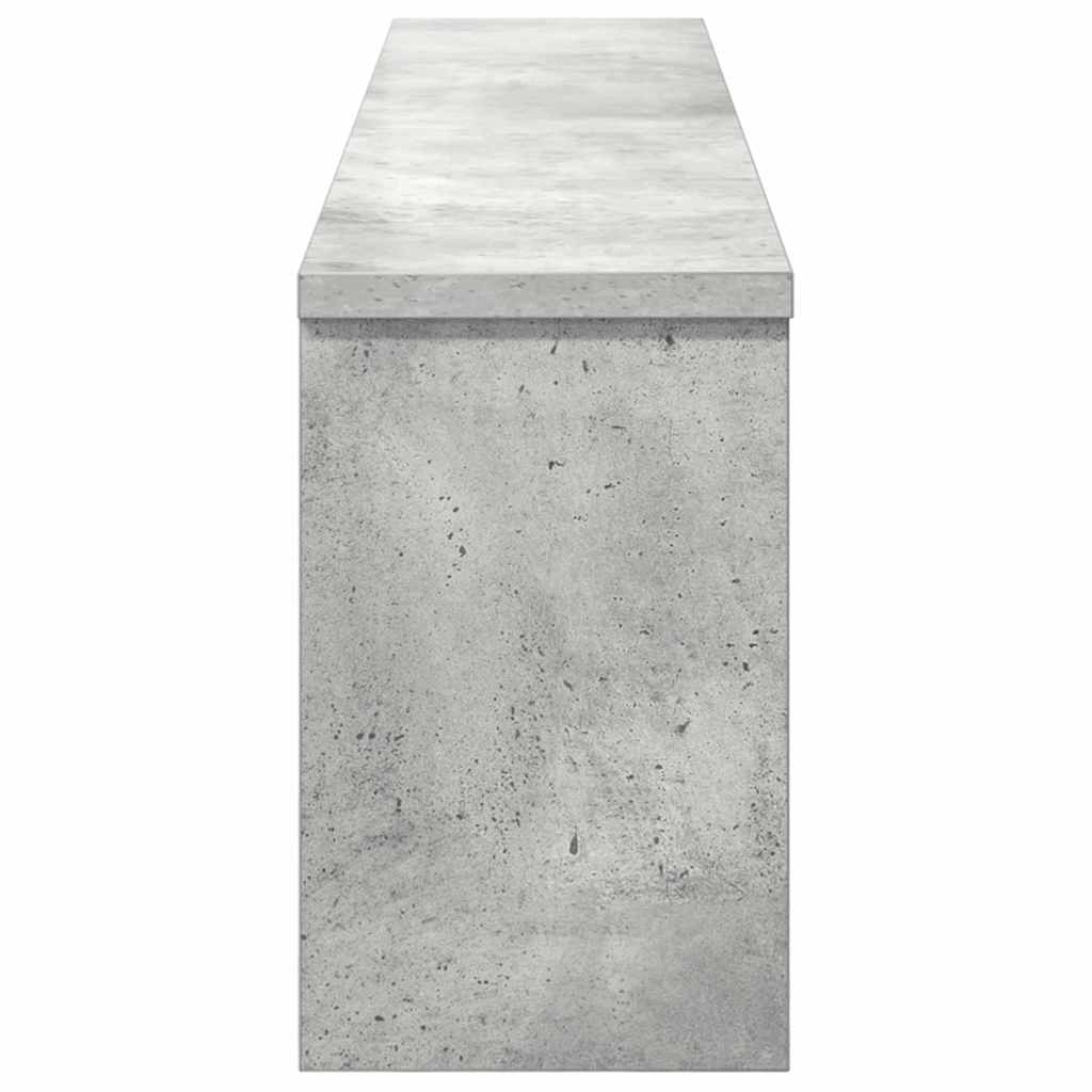 Porte-manteau mural avec étagère Gris béton 100 x 16 x 26 cm