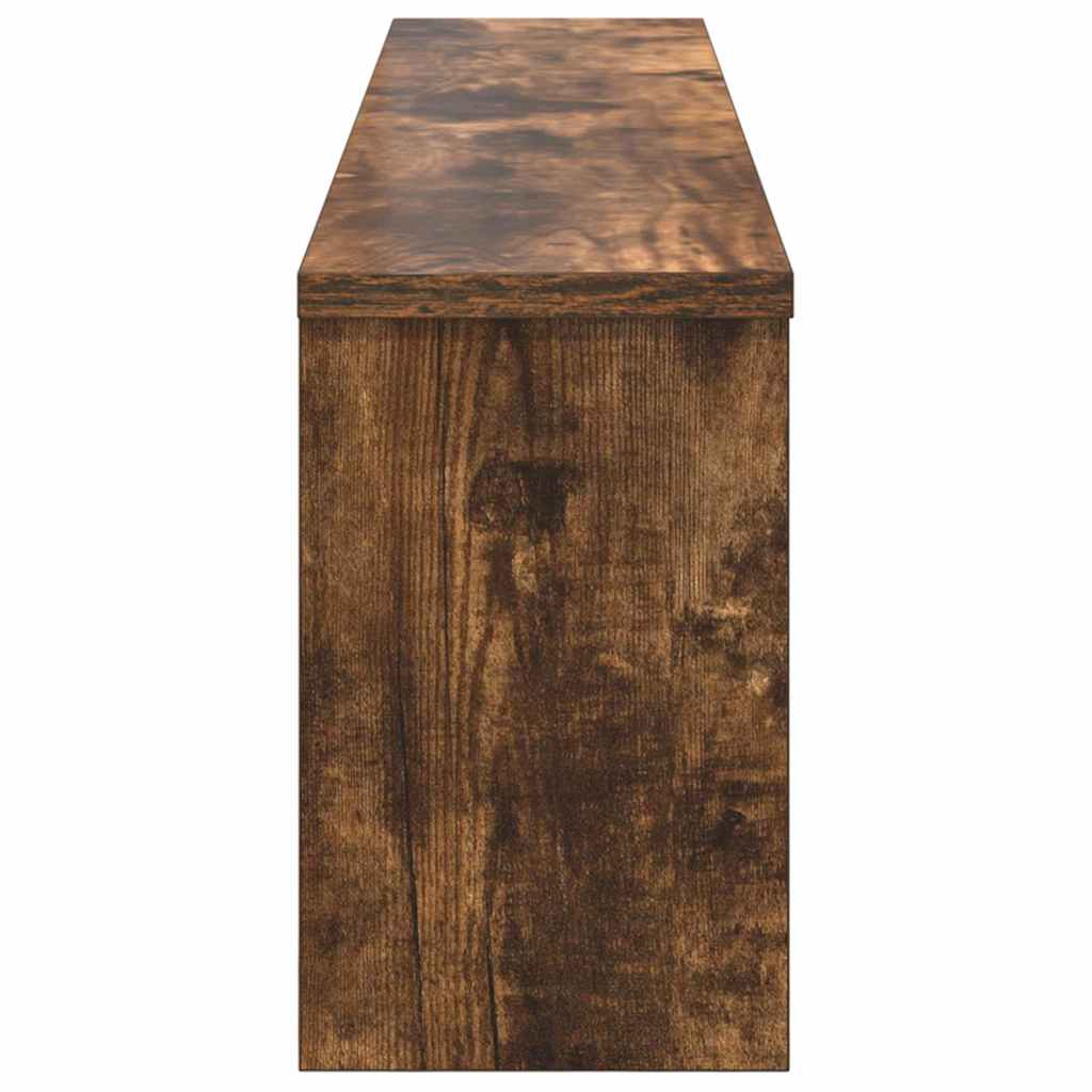 Porte-manteau mural avec étagère Chêne fumé 100 x 16 x 26 cm