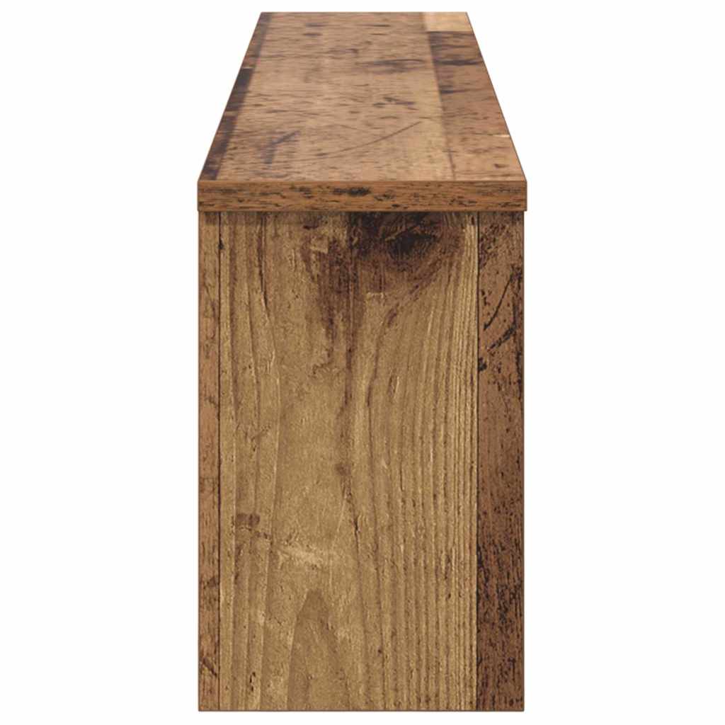 Porte-manteau mural avec étagère Bois ancien 100 x 16 x 26 cm