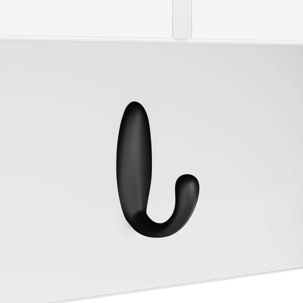 Porte-manteau mural Blanc 50 x 20 x 30 cm Bois d'ingénierie