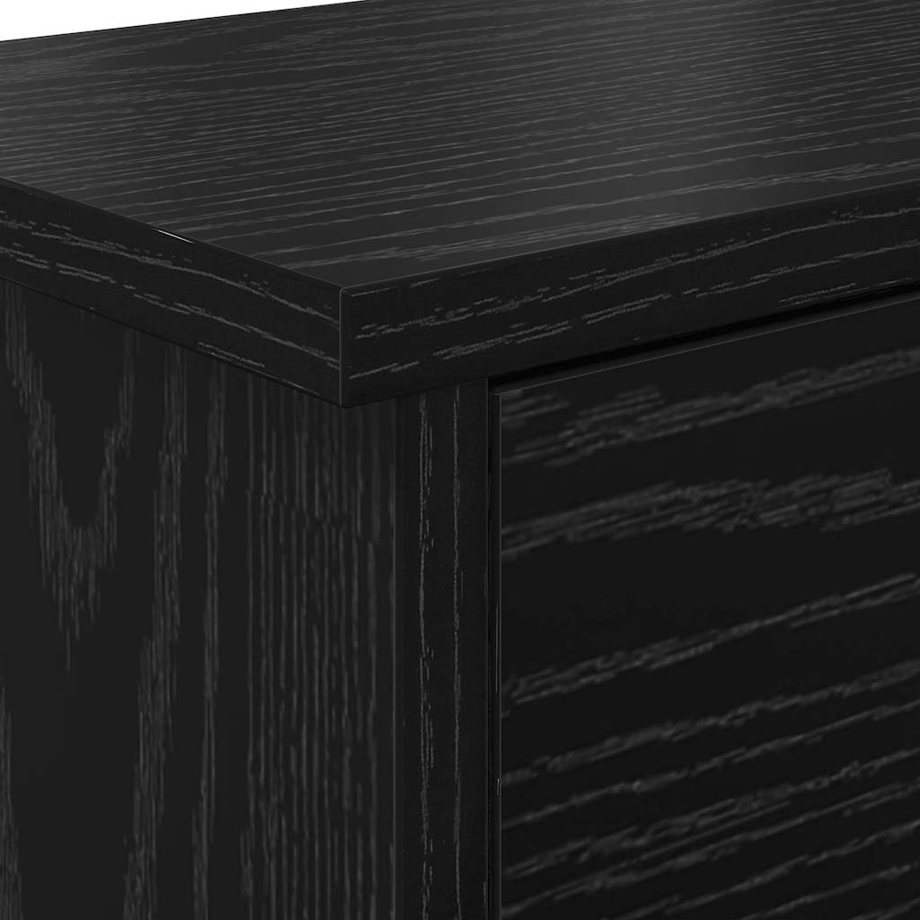 Porte-manteau mural avec étagère Chêne noir 50 x 20 x 30 cm