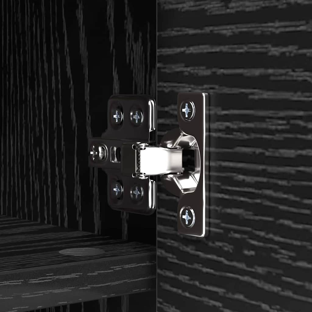Porte-manteau mural avec étagère Chêne noir 50 x 20 x 30 cm