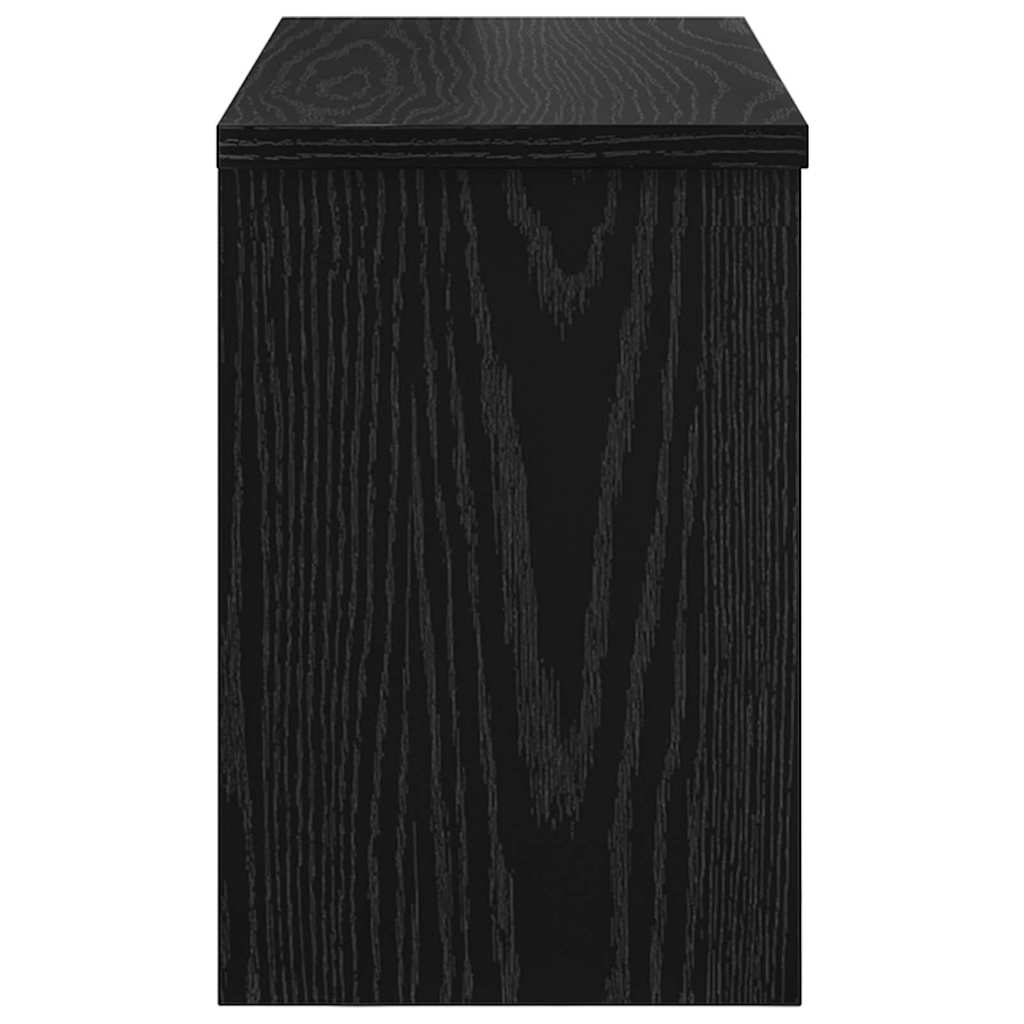 Porte-manteau mural avec étagère Chêne noir 50 x 20 x 30 cm