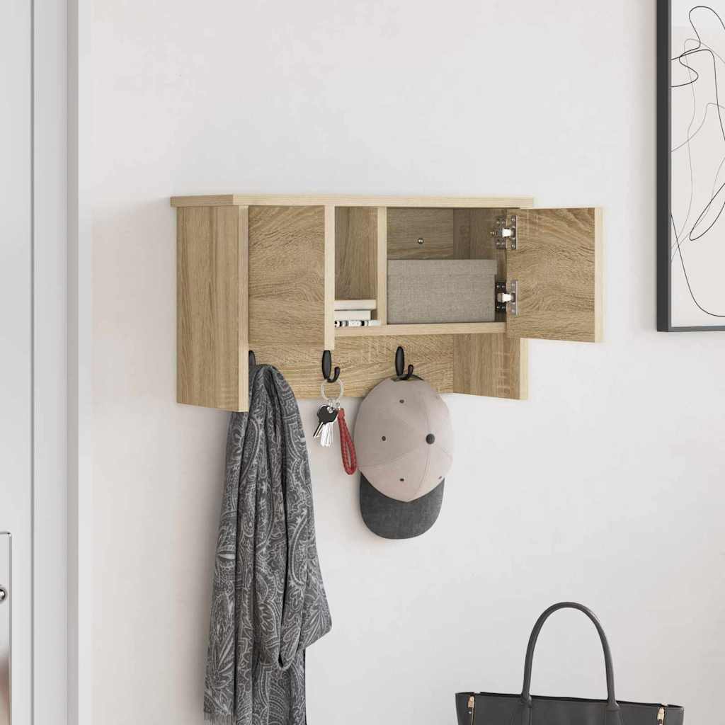 Porte-manteau mural avec étagère Chêne sonoma 50 x 20 x 30 cm