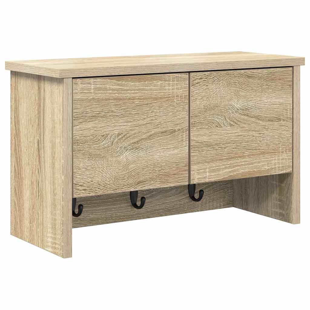 Porte-manteau mural avec étagère Chêne sonoma 50 x 20 x 30 cm