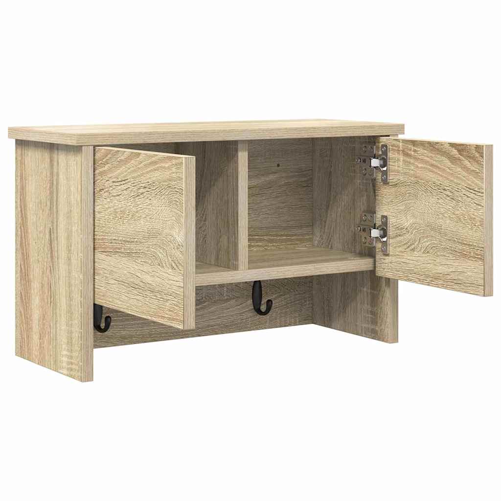 Porte-manteau mural avec étagère Chêne sonoma 50 x 20 x 30 cm