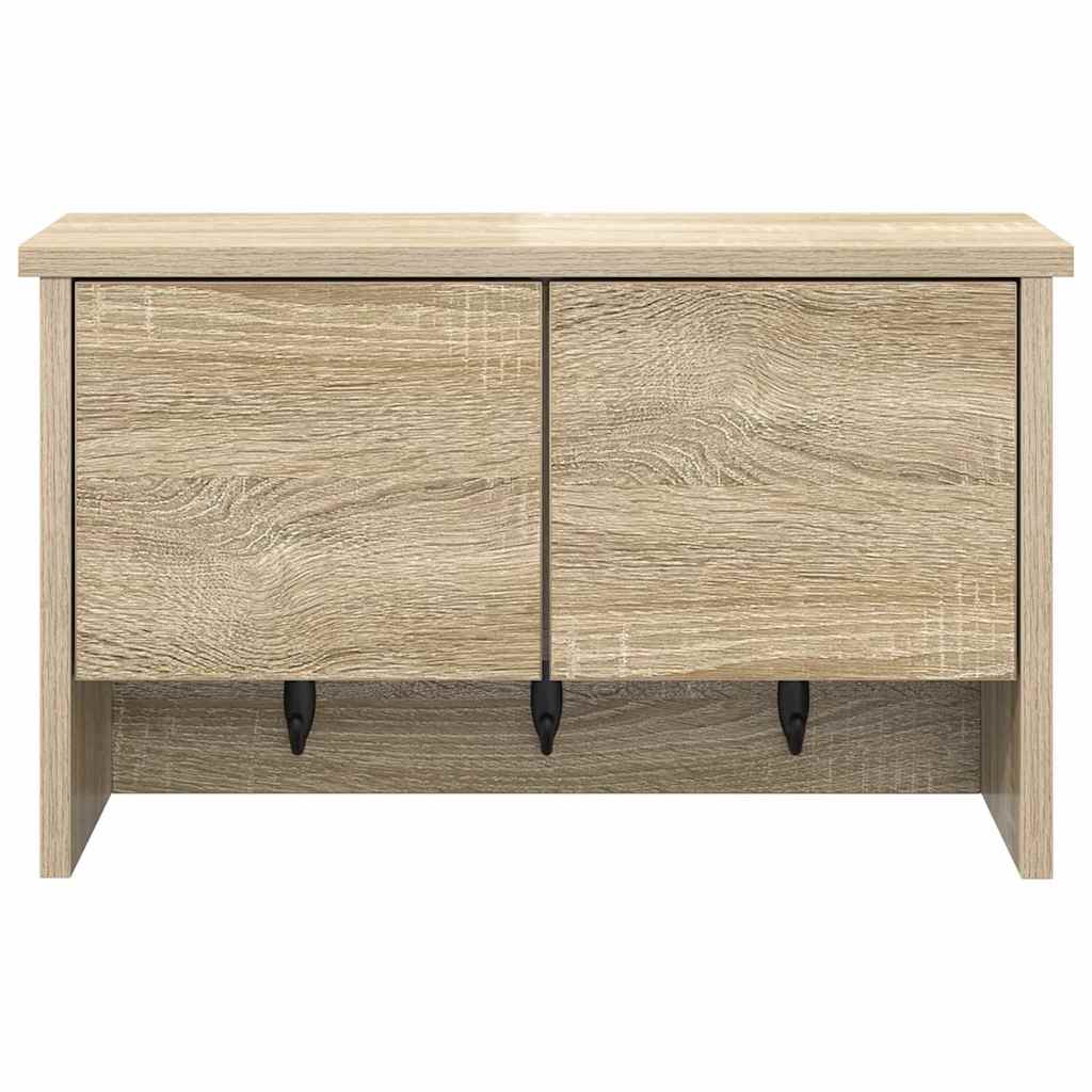 Porte-manteau mural avec étagère Chêne sonoma 50 x 20 x 30 cm