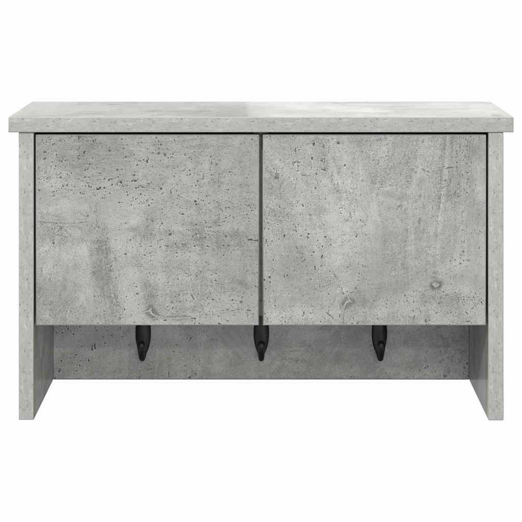 Porte-manteau mural avec étagère Gris béton 50 x 20 x 30 cm