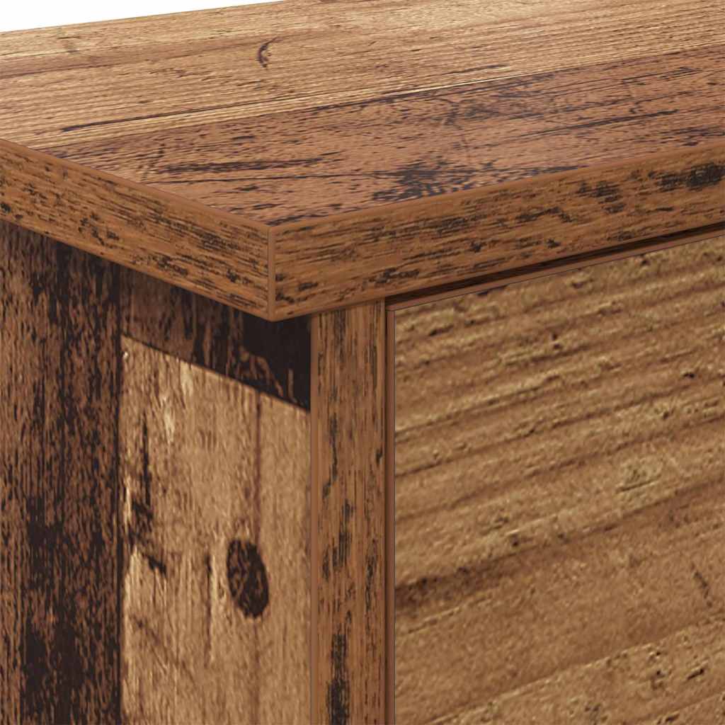 Porte-manteau mural avec étagère Bois ancien 50 x 20 x 30 cm