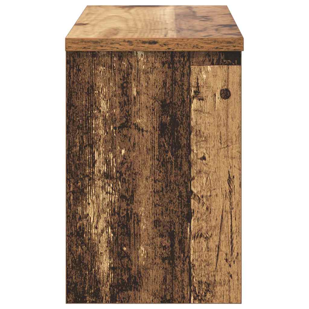 Porte-manteau mural avec étagère Bois ancien 50 x 20 x 30 cm