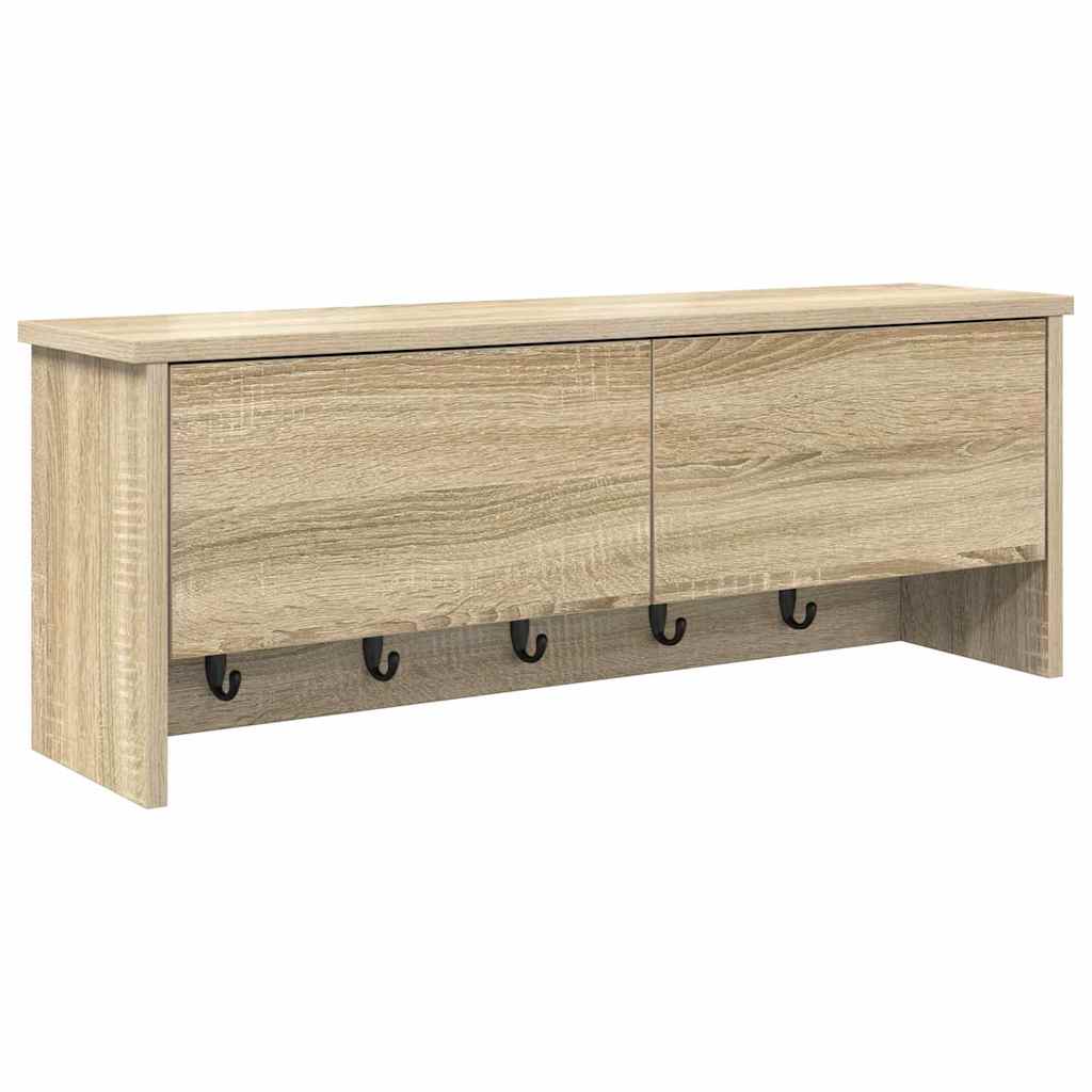 Porte-manteau mural avec étagère Chêne sonoma 80 x 20 x 30 cm