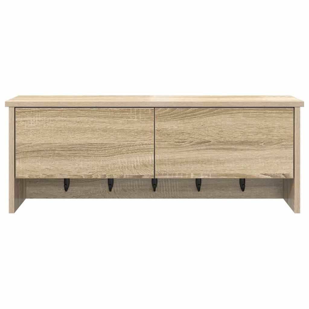 Porte-manteau mural avec étagère Chêne sonoma 80 x 20 x 30 cm