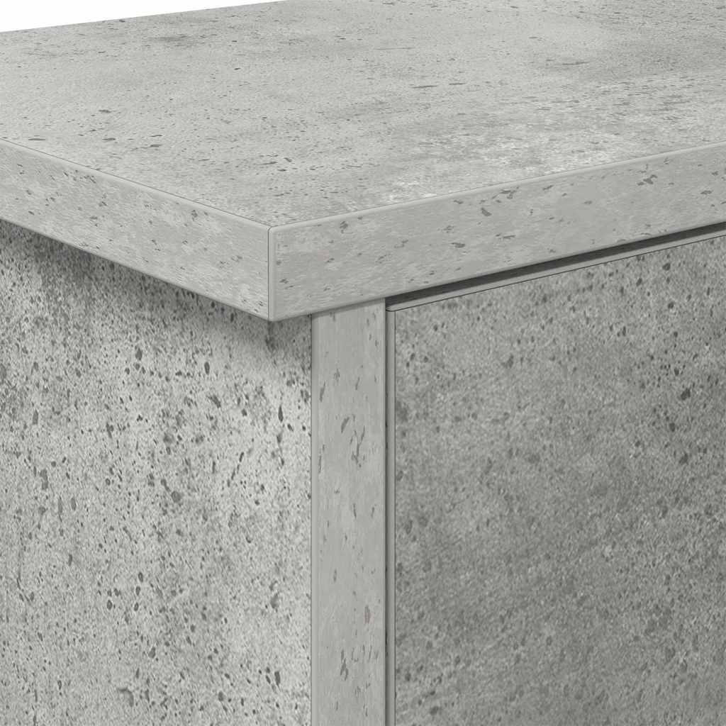 Porte-manteau mural avec étagère Gris béton 80 x 20 x 30 cm