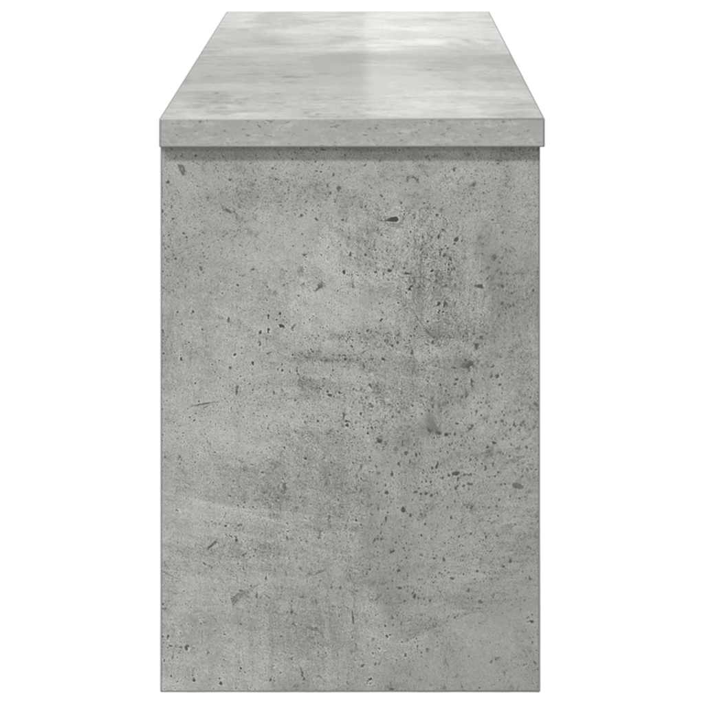 Porte-manteau mural avec étagère Gris béton 80 x 20 x 30 cm