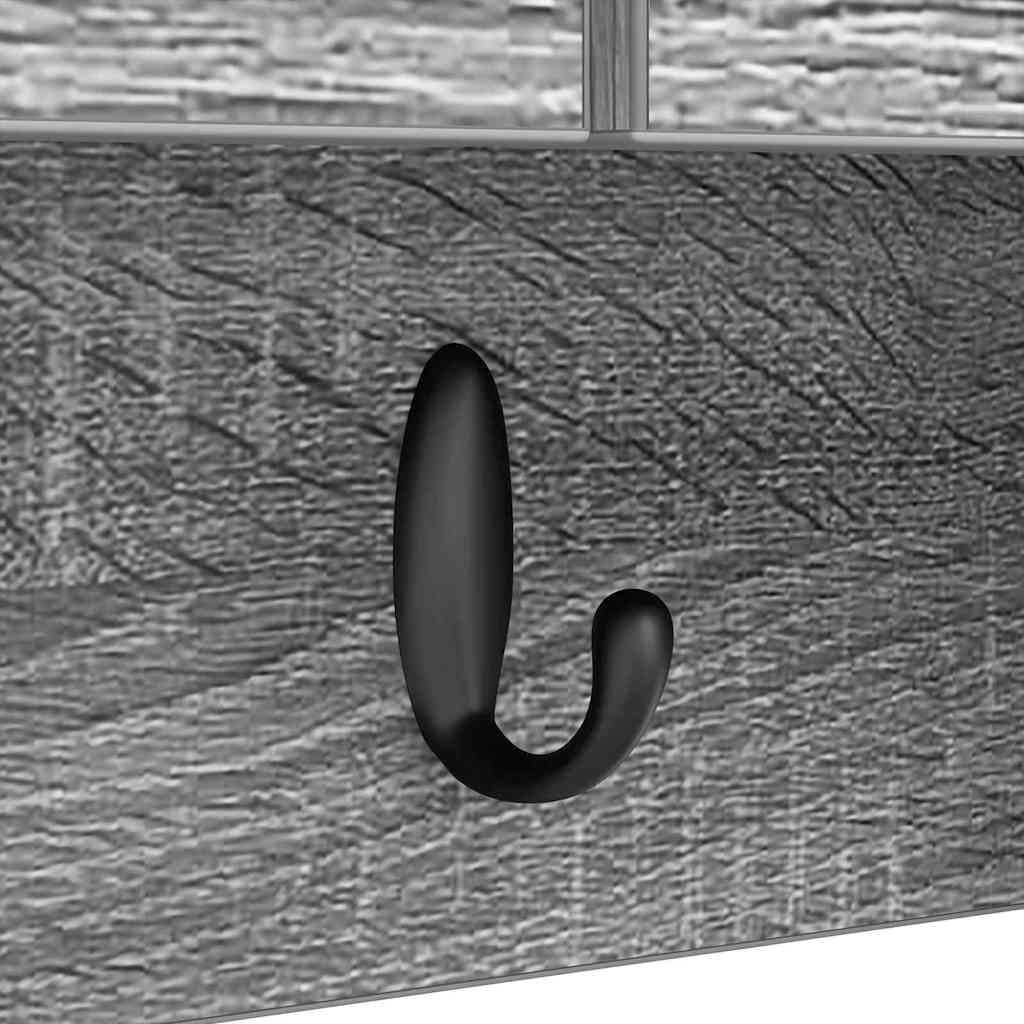 Porte-manteau mural avec étagère Sonoma gris 80 x 20 x 30 cm