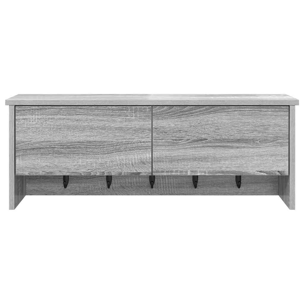 Porte-manteau mural avec étagère Sonoma gris 80 x 20 x 30 cm
