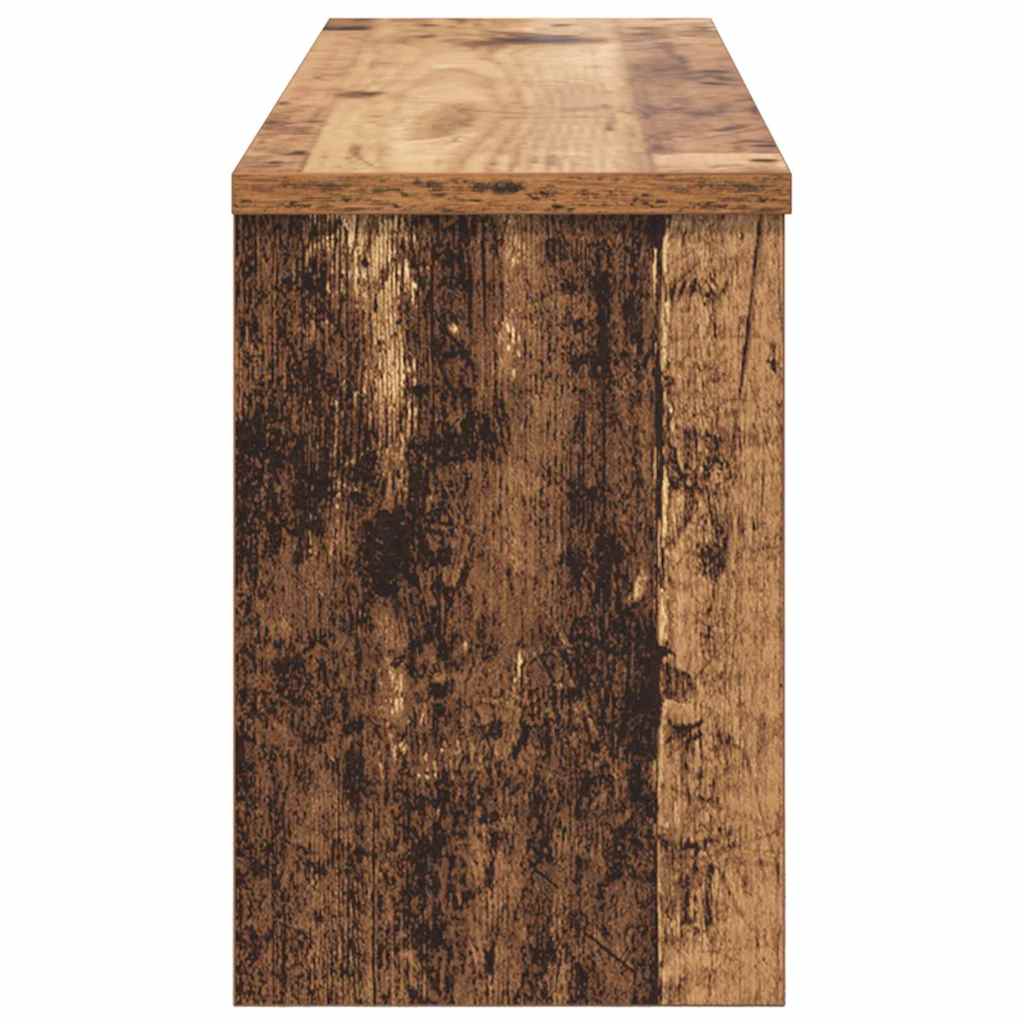Porte-manteau mural avec étagère Bois ancien 80 x 20 x 30 cm