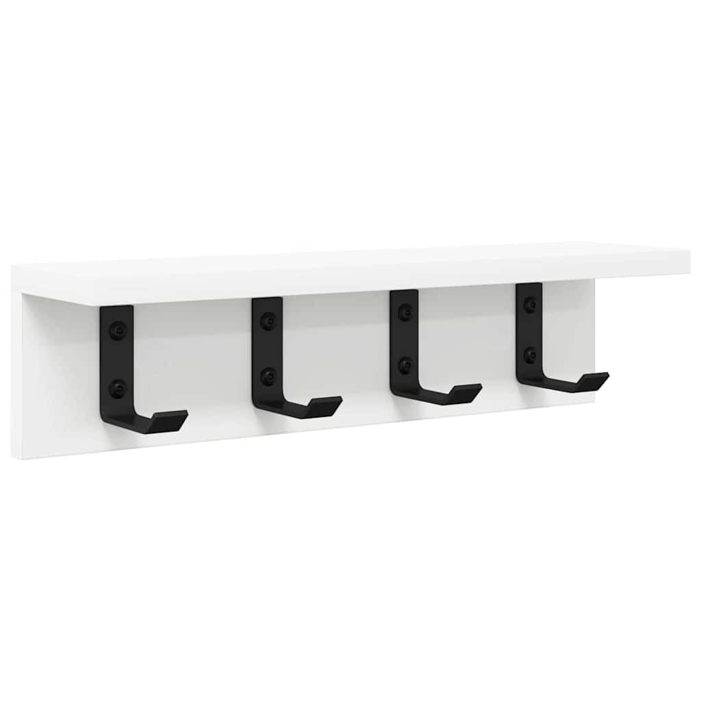 Porte-manteau mural Blanc 40 x 10.5 x 10.5 cm Bois d'ingénierie