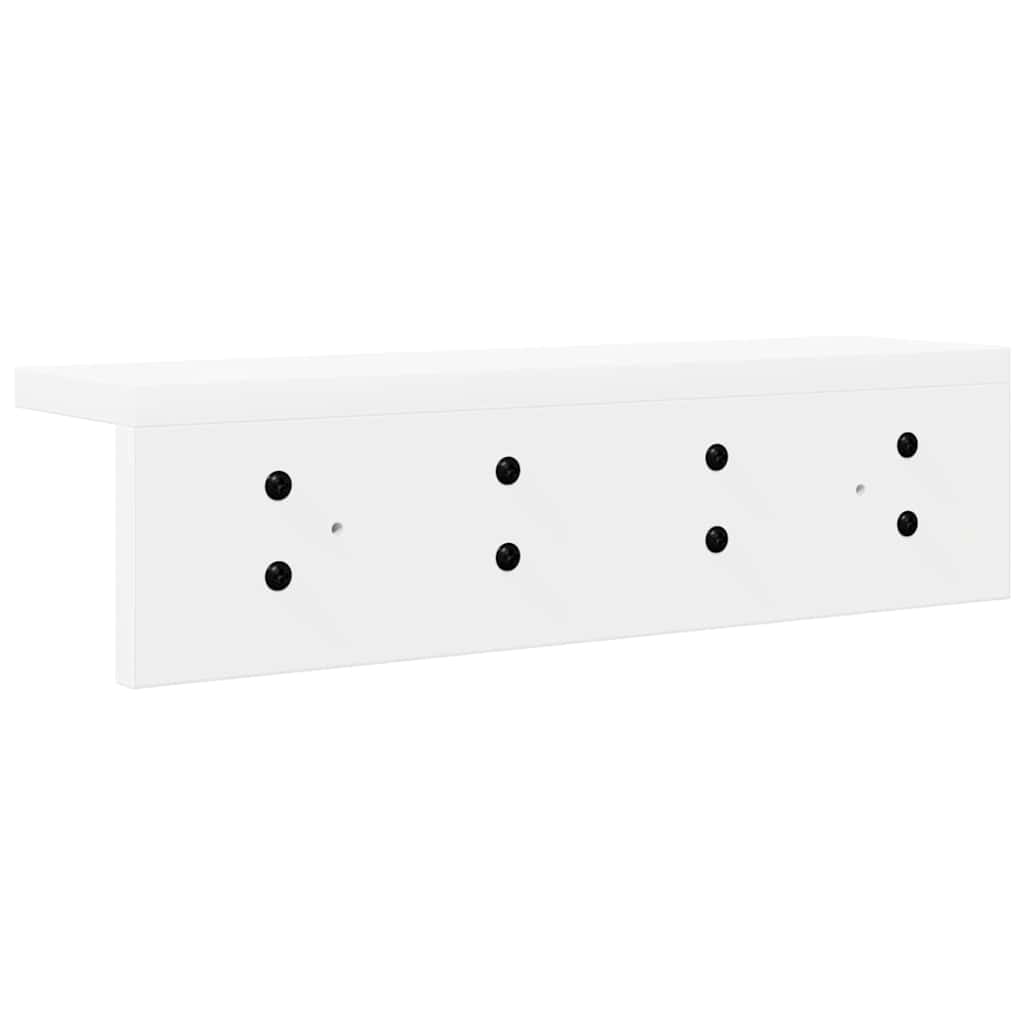 Porte-manteau mural Blanc 40 x 10.5 x 10.5 cm Bois d'ingénierie