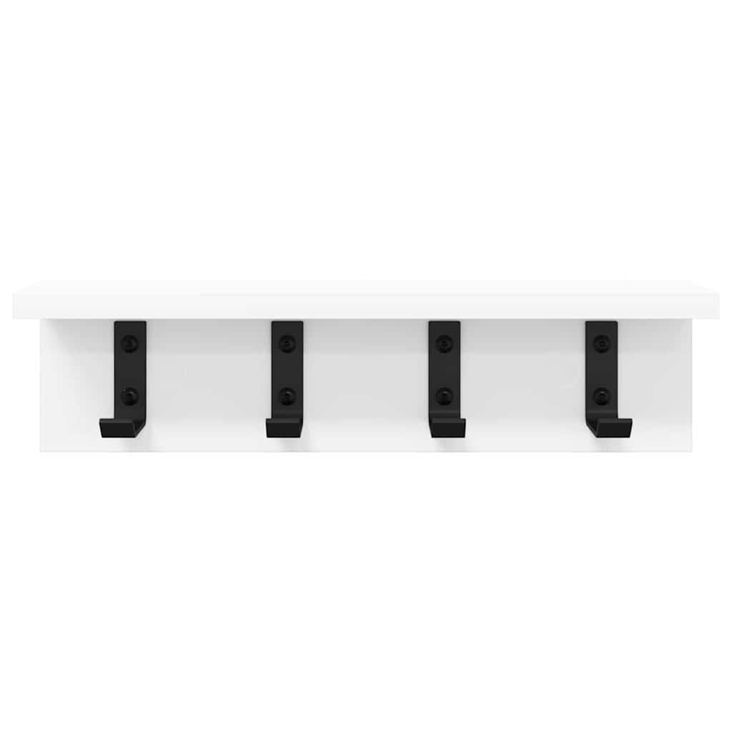 Porte-manteau mural Blanc 40 x 10.5 x 10.5 cm Bois d'ingénierie